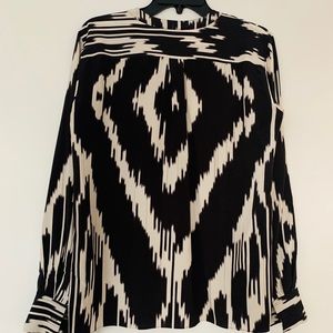 Print long sleeve Theory blouse